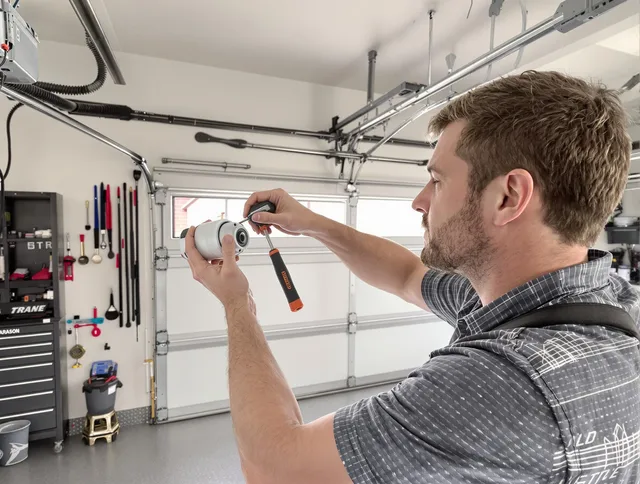 Garage door opener repair service by Lincoln Garage Door Repair in Lincoln
