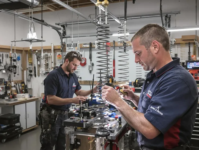 Garage door spring repair service by Lincoln Garage Door Repair in Lincoln